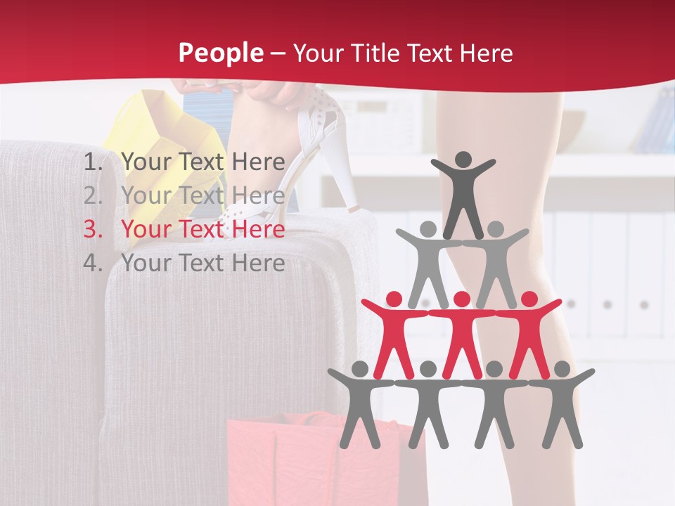 Woman Legs In Stocking PowerPoint Template