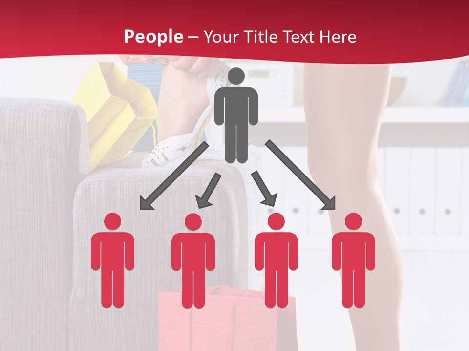 Woman Legs In Stocking PowerPoint Template