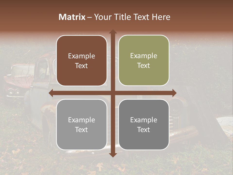 Car Junk Yard PowerPoint Template