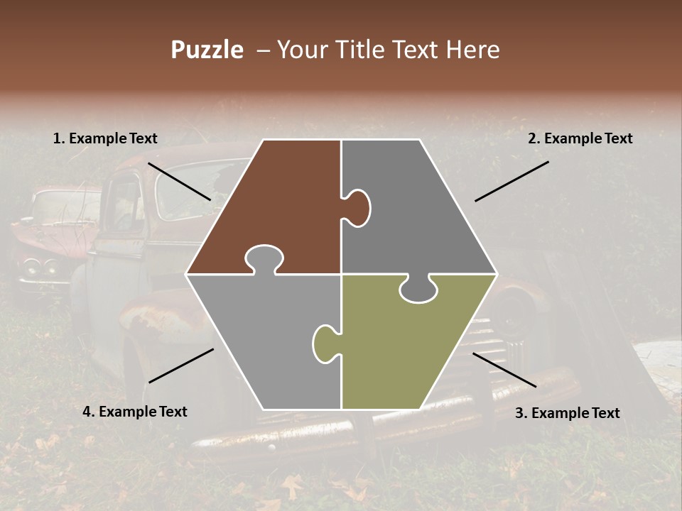 Car Junk Yard PowerPoint Template