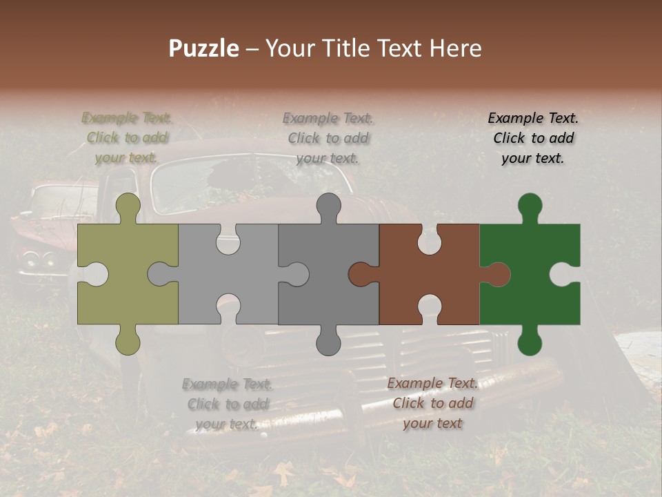 Car Junk Yard PowerPoint Template