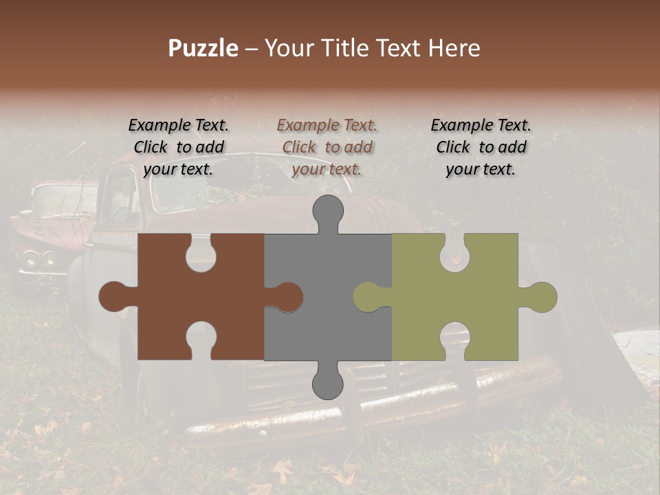 Car Junk Yard PowerPoint Template