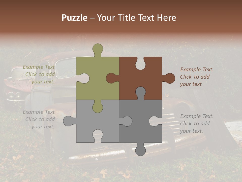 Car Junk Yard PowerPoint Template