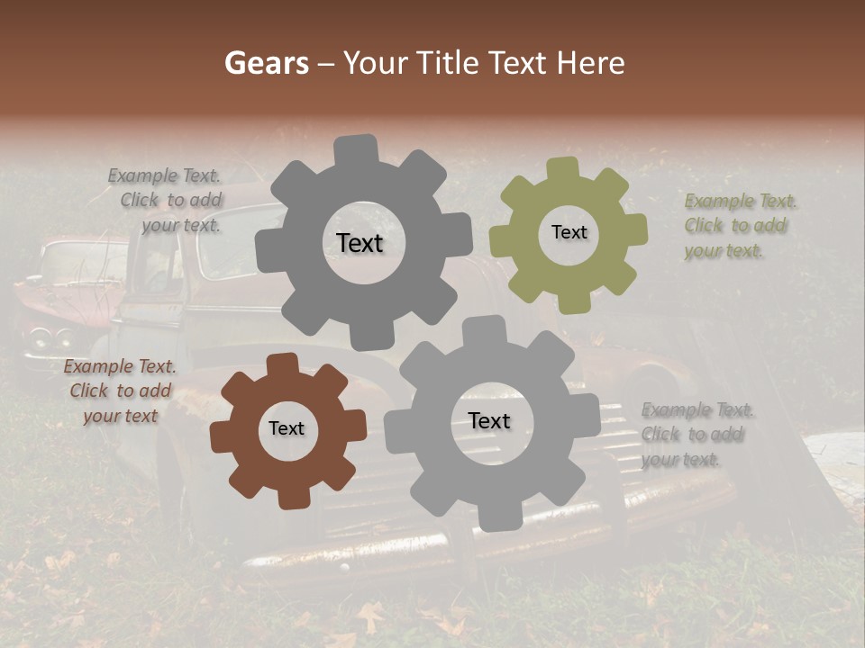 Car Junk Yard PowerPoint Template