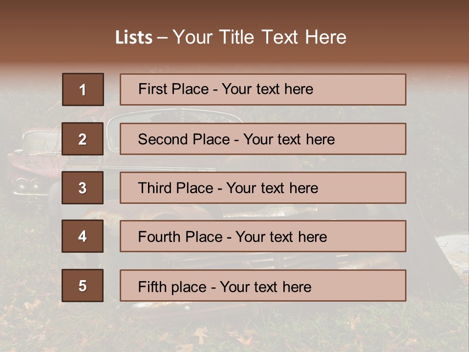 Car Junk Yard PowerPoint Template
