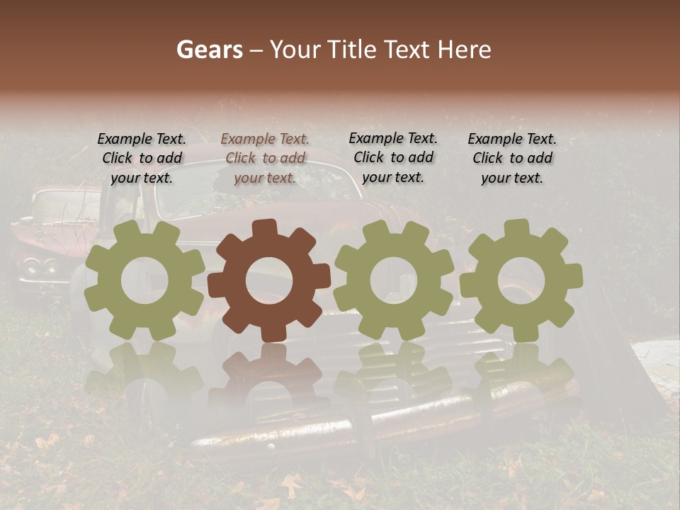 Car Junk Yard PowerPoint Template