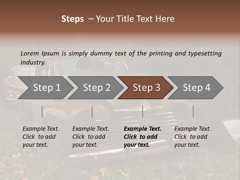 Car Junk Yard PowerPoint Template