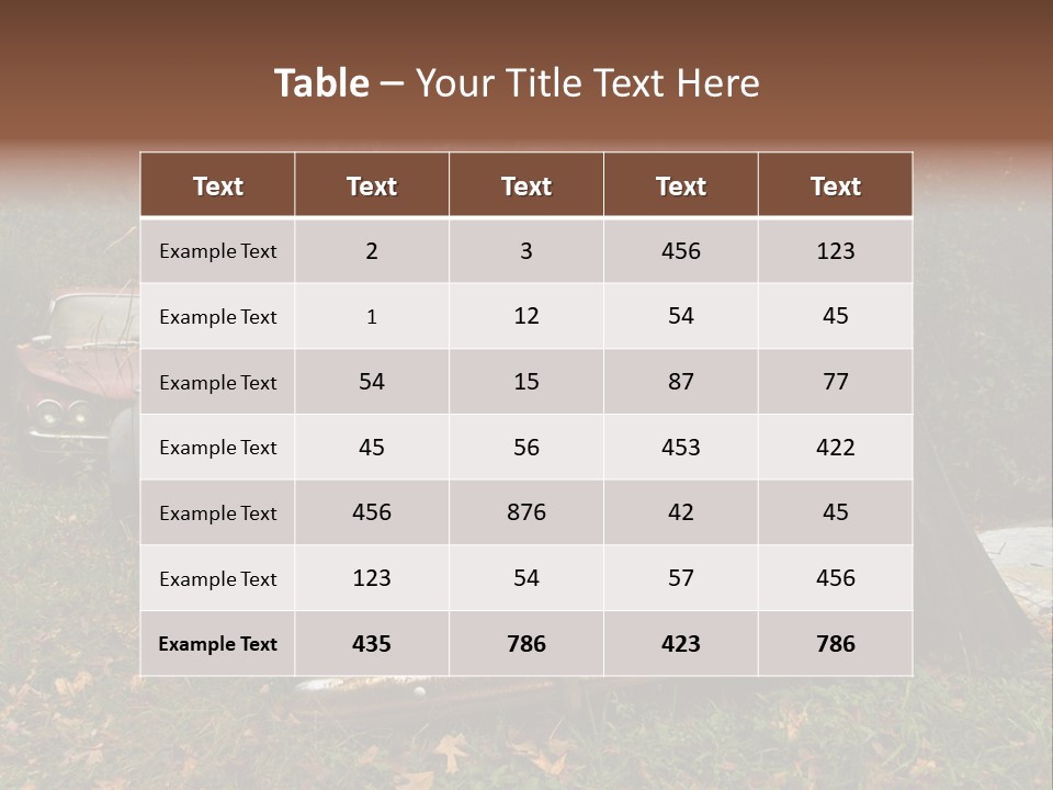 Car Junk Yard PowerPoint Template