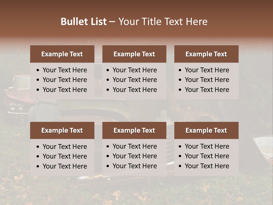 Car Junk Yard PowerPoint Template
