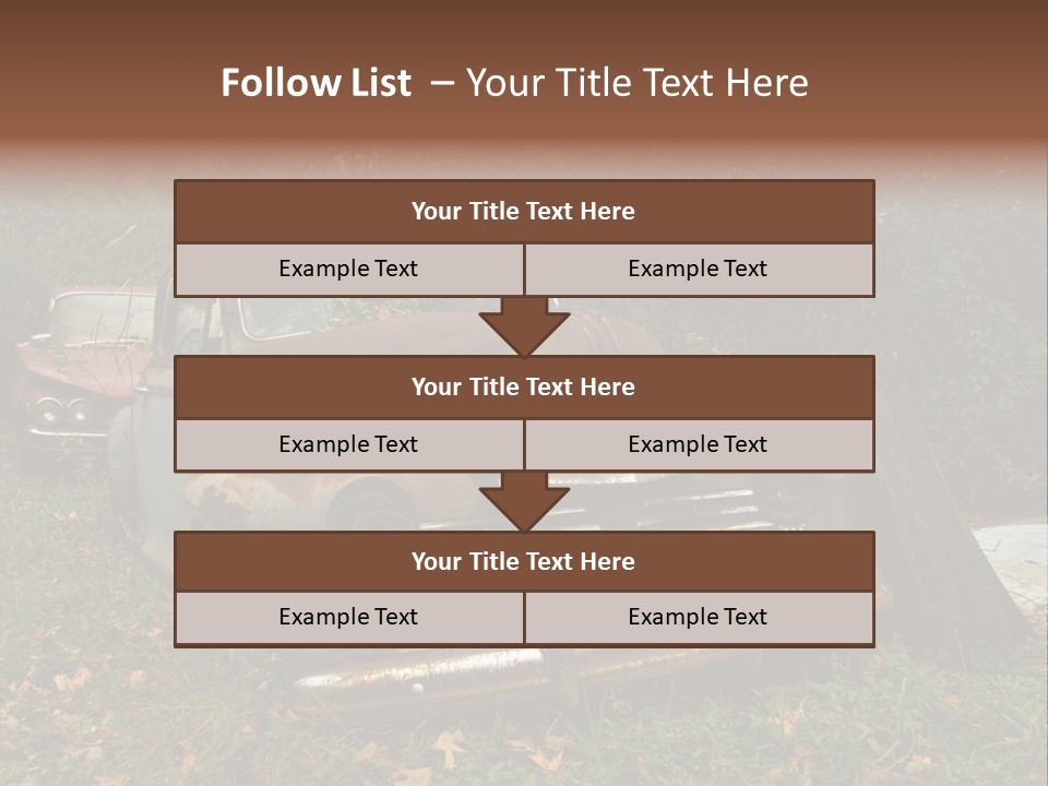 Car Junk Yard PowerPoint Template