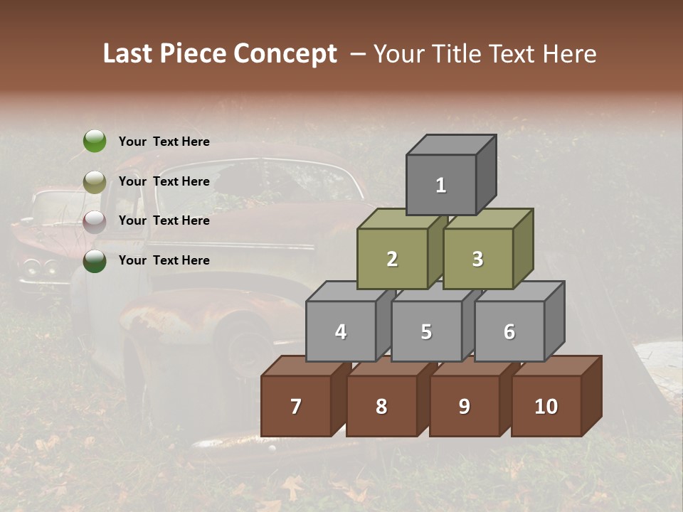 Car Junk Yard PowerPoint Template
