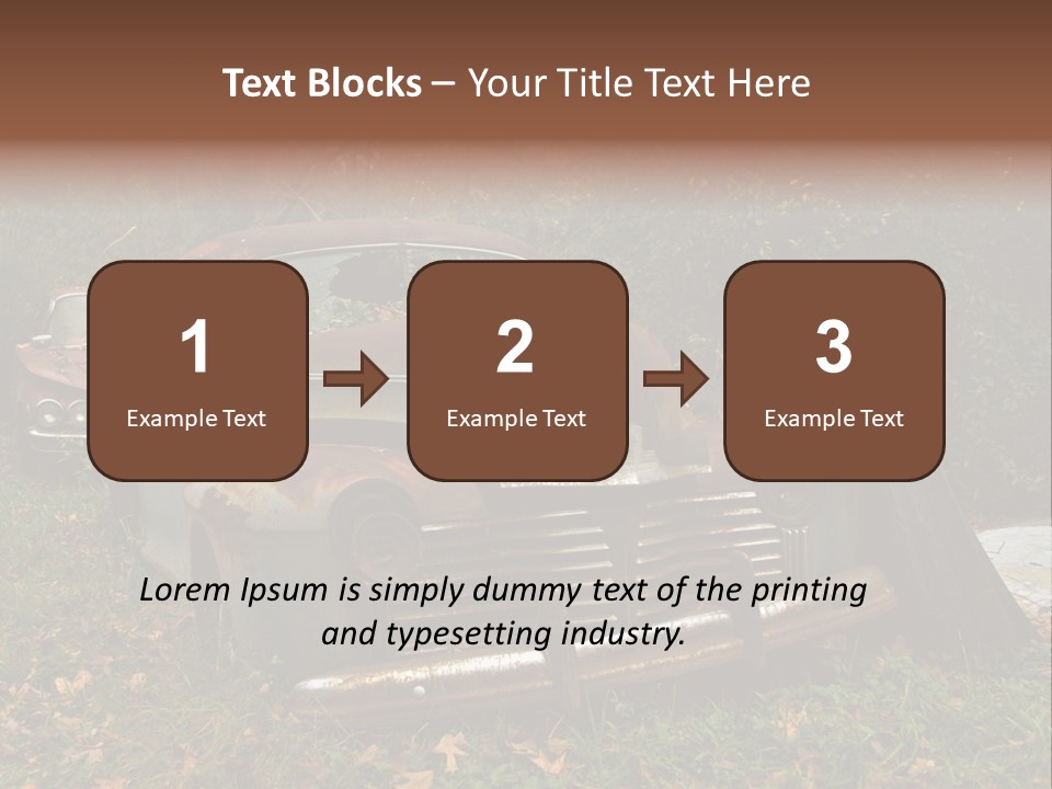 Car Junk Yard PowerPoint Template