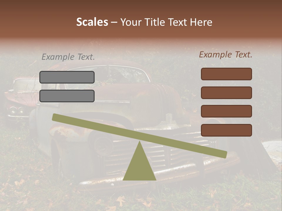 Car Junk Yard PowerPoint Template