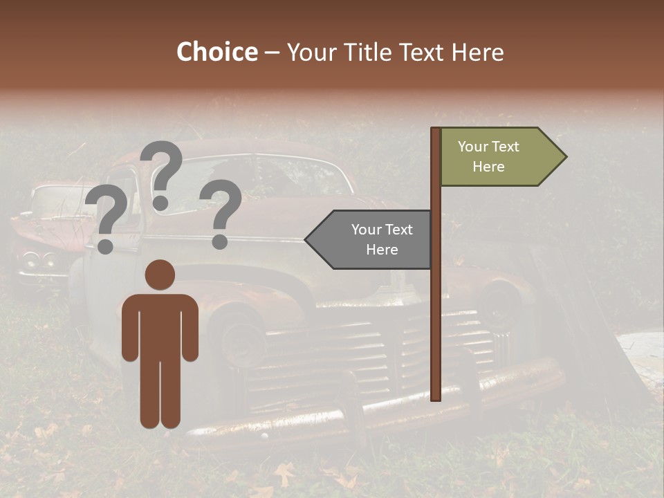 Car Junk Yard PowerPoint Template