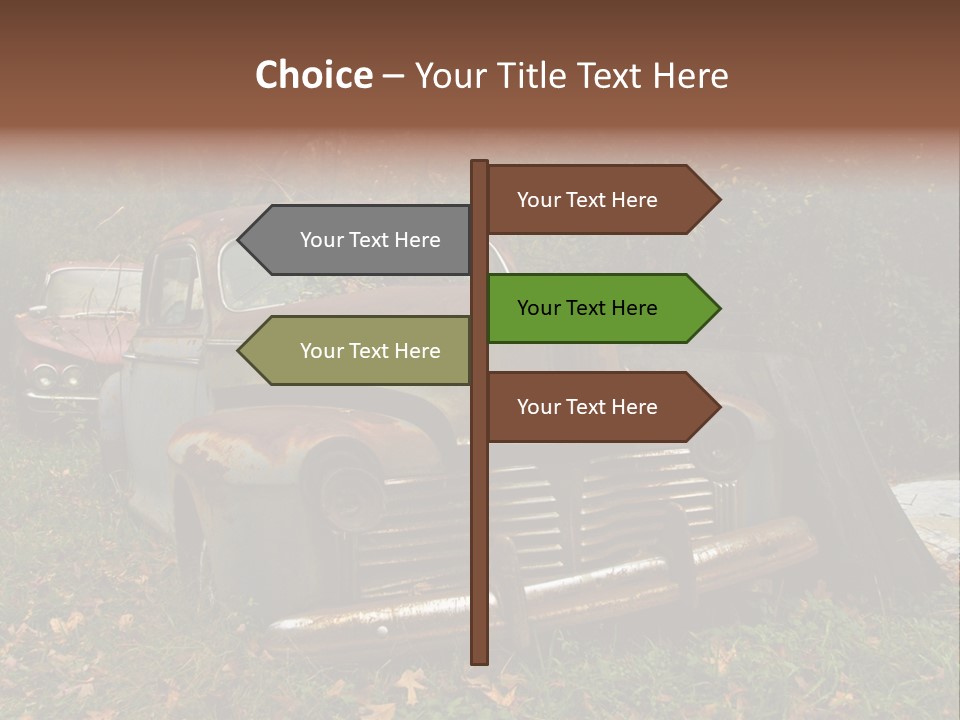 Car Junk Yard PowerPoint Template