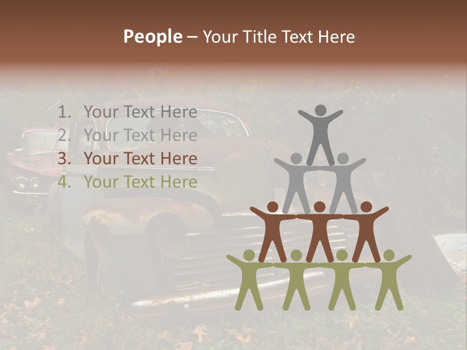 Car Junk Yard PowerPoint Template