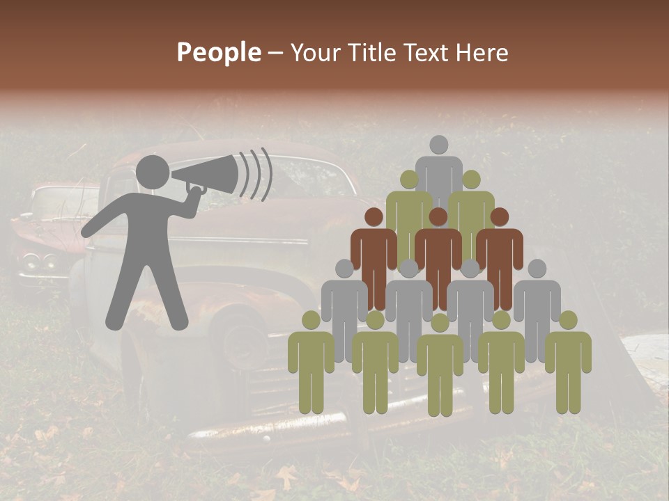 Car Junk Yard PowerPoint Template