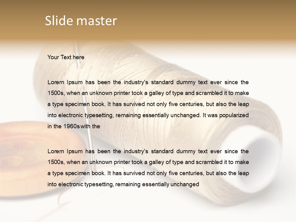 Needle Thread And Button PowerPoint Template