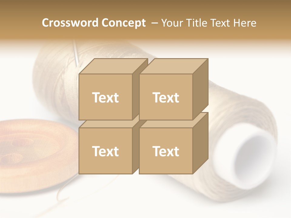 Needle Thread And Button PowerPoint Template