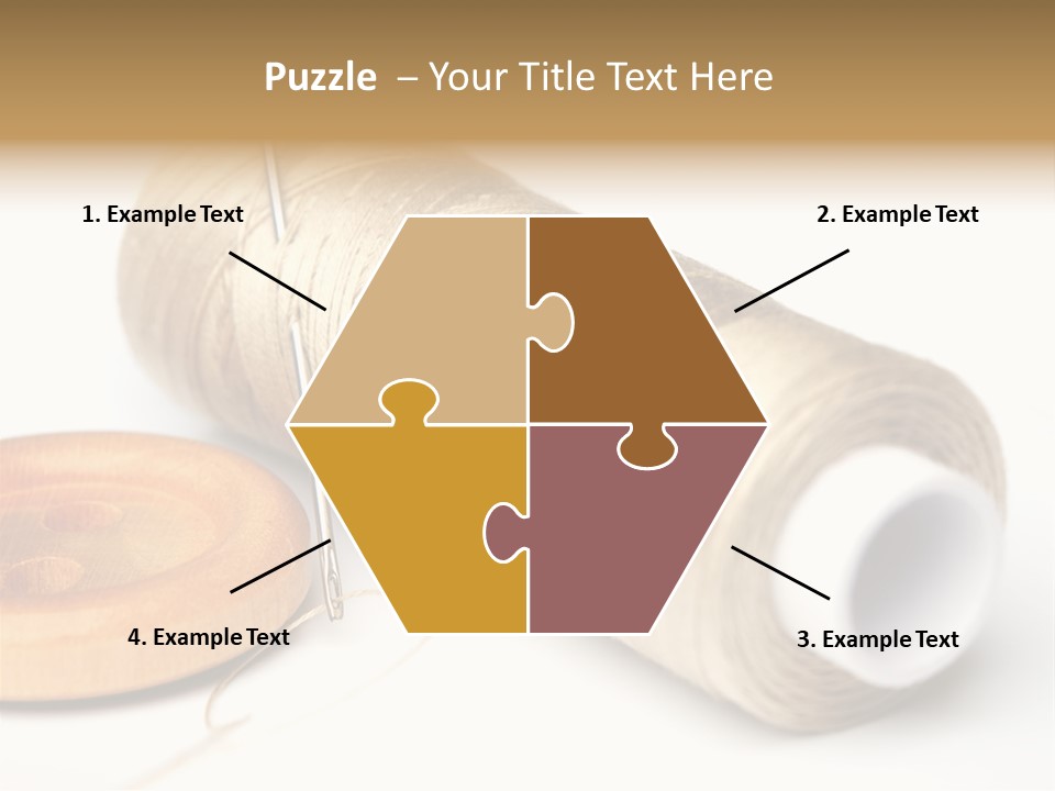 Needle Thread And Button PowerPoint Template
