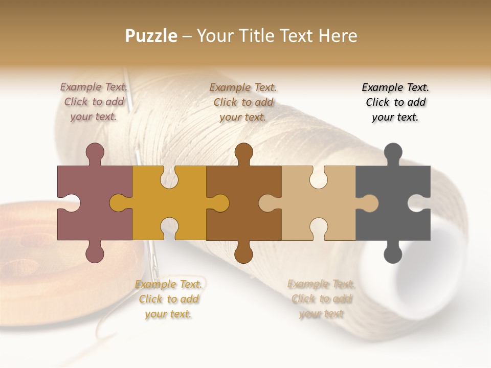 Needle Thread And Button PowerPoint Template