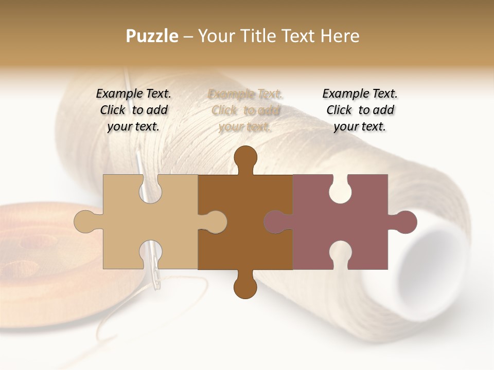 Needle Thread And Button PowerPoint Template
