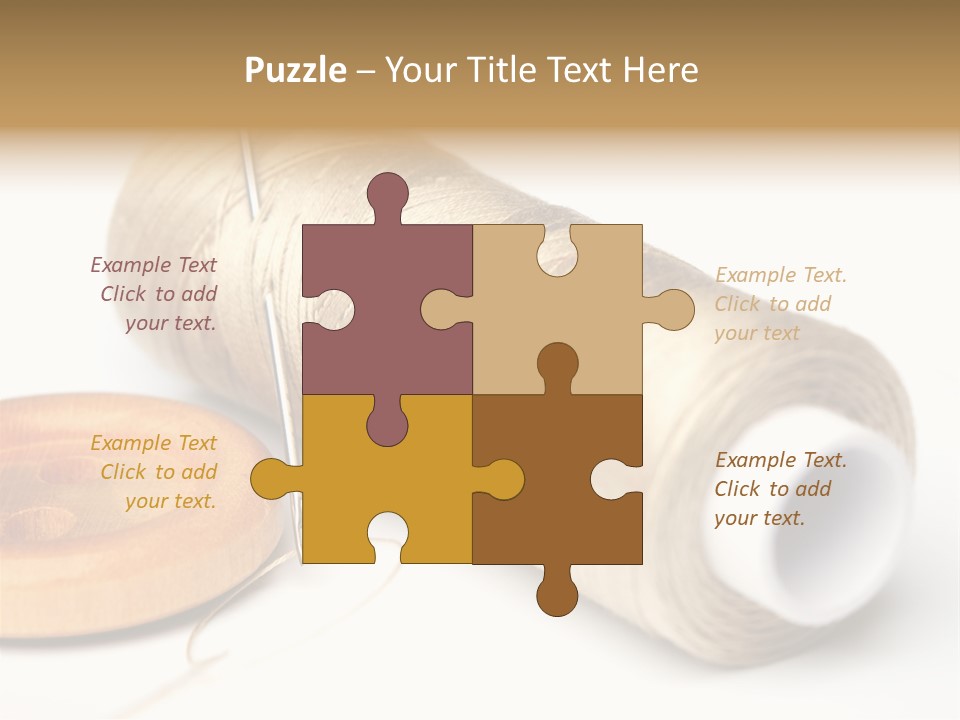 Needle Thread And Button PowerPoint Template