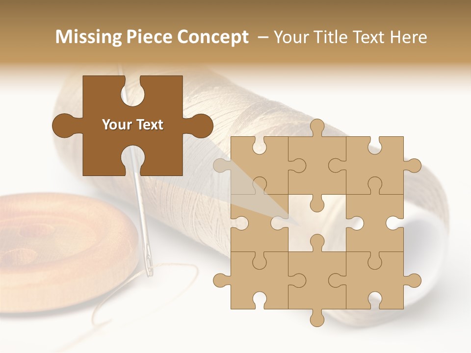 Needle Thread And Button PowerPoint Template