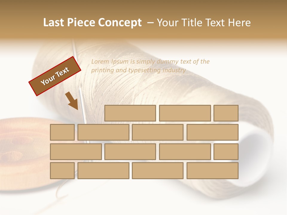 Needle Thread And Button PowerPoint Template