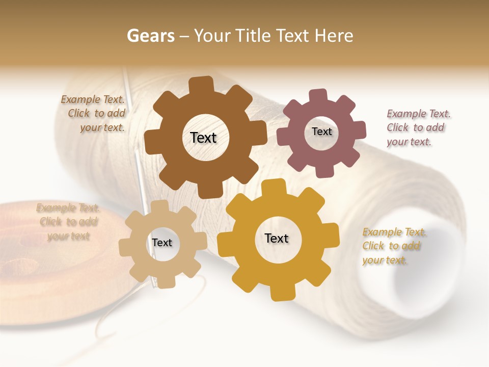 Needle Thread And Button PowerPoint Template