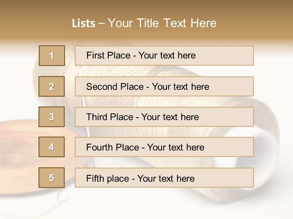 Needle Thread And Button PowerPoint Template