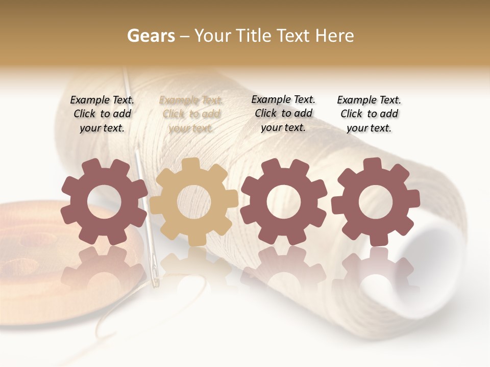 Needle Thread And Button PowerPoint Template