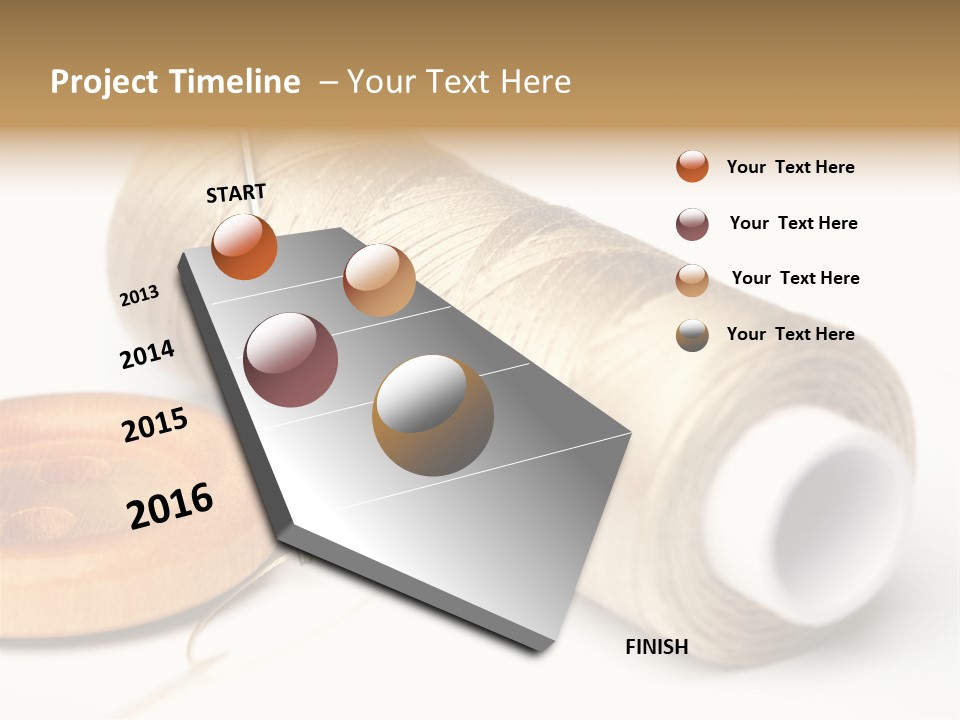 Needle Thread And Button PowerPoint Template
