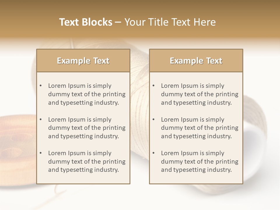 Needle Thread And Button PowerPoint Template