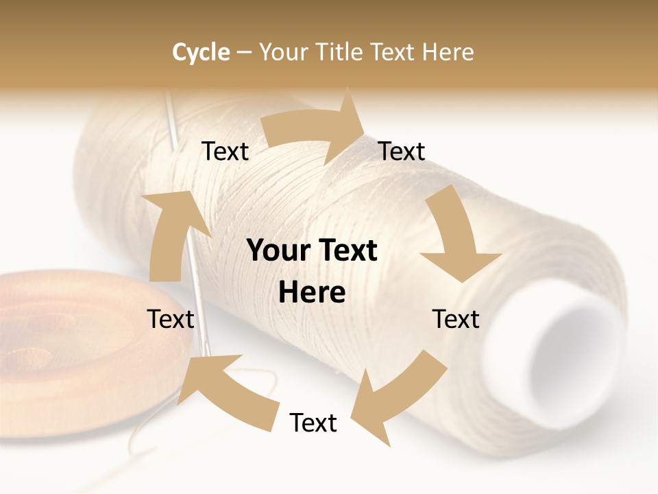 Needle Thread And Button PowerPoint Template