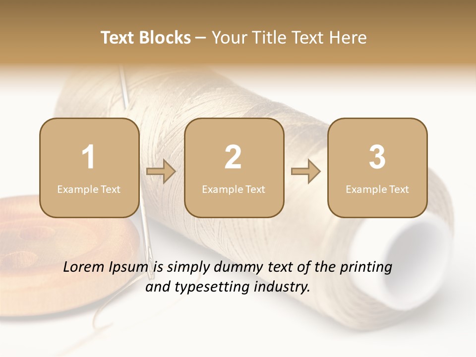 Needle Thread And Button PowerPoint Template
