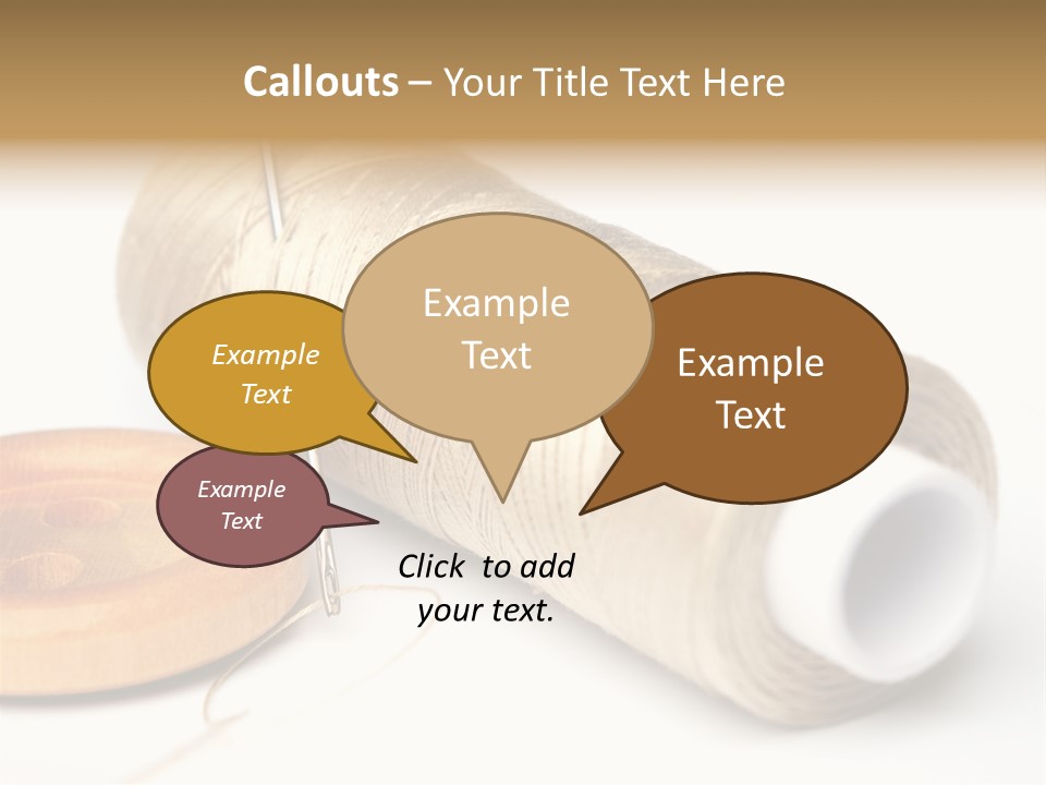 Needle Thread And Button PowerPoint Template