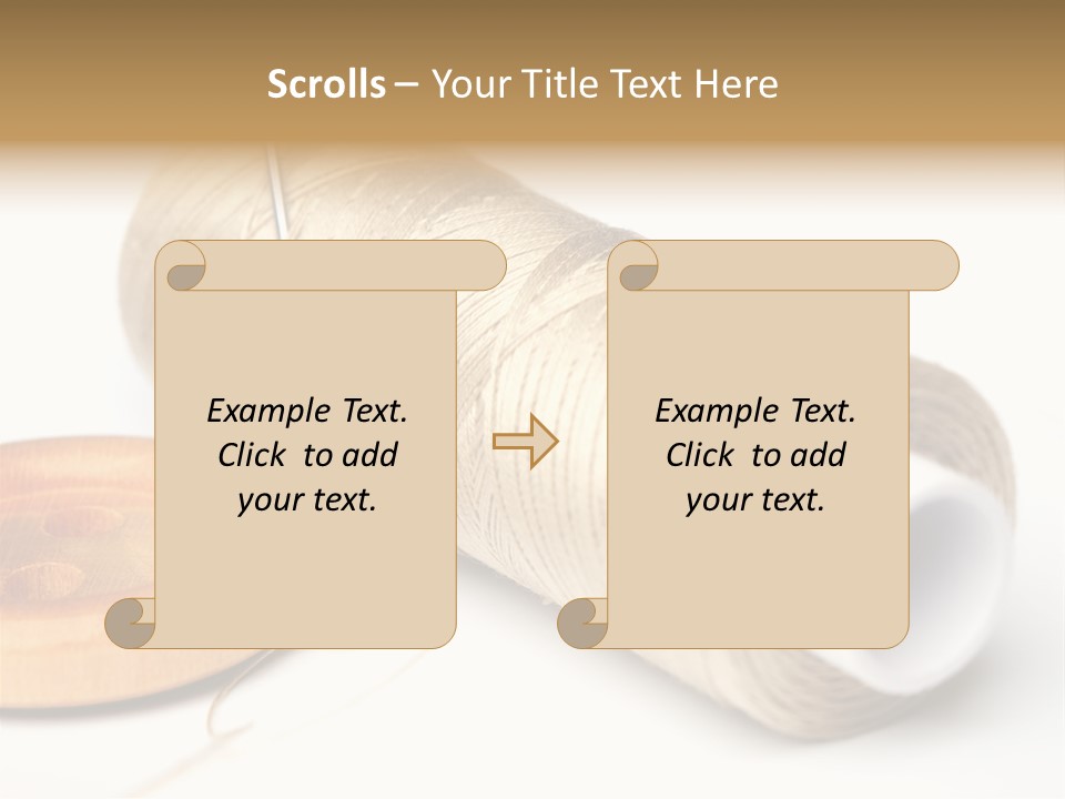 Needle Thread And Button PowerPoint Template
