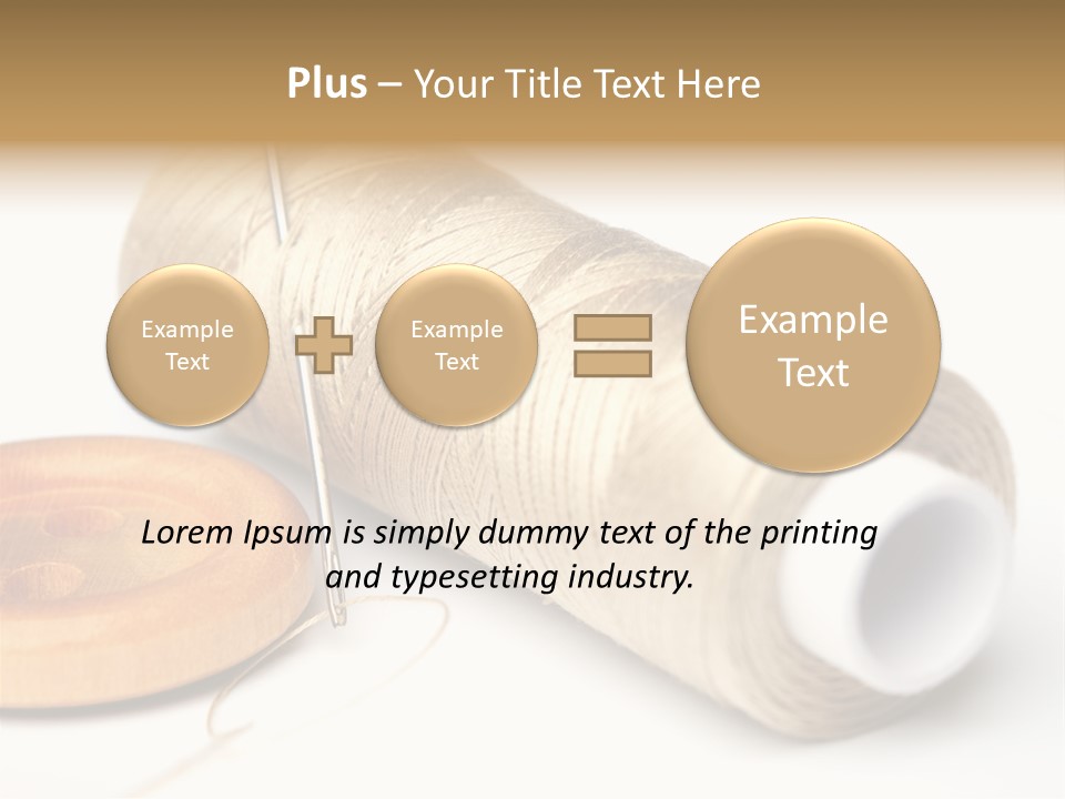 Needle Thread And Button PowerPoint Template