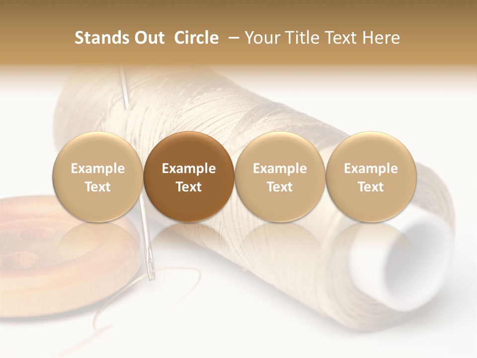 Needle Thread And Button PowerPoint Template