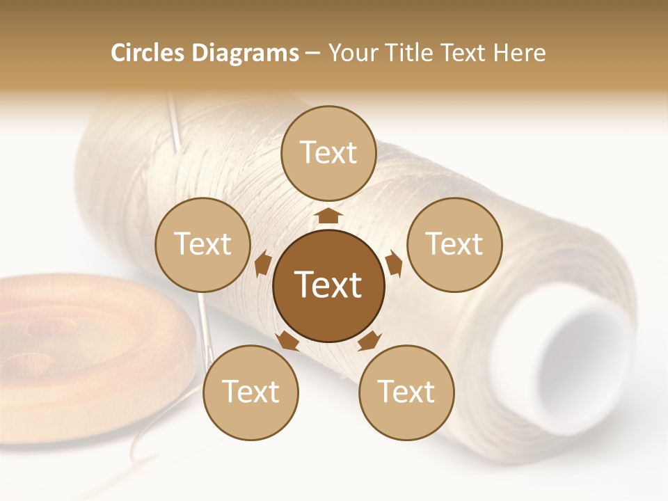 Needle Thread And Button PowerPoint Template