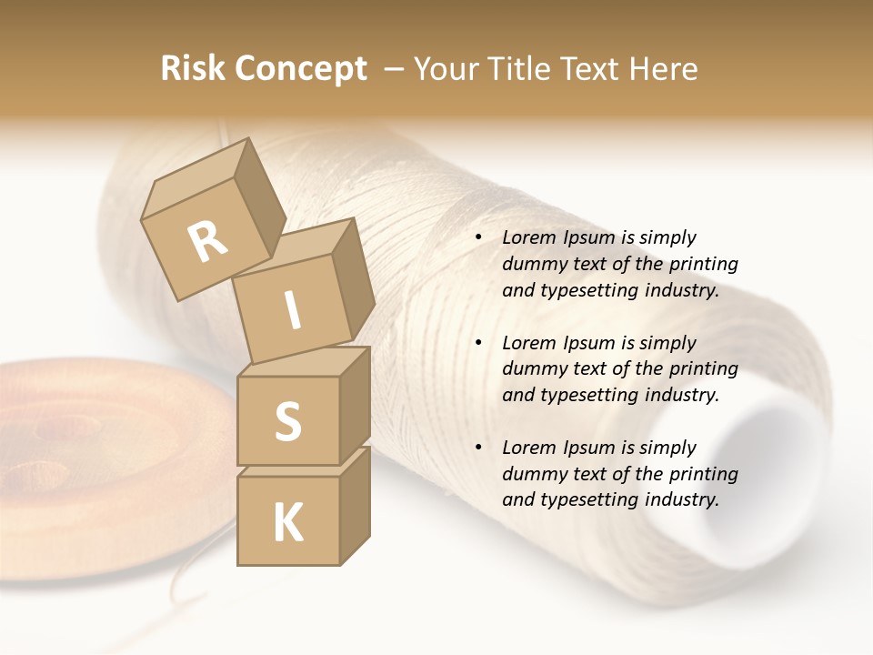 Needle Thread And Button PowerPoint Template