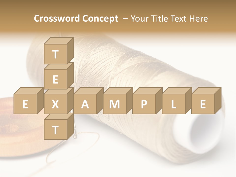 Needle Thread And Button PowerPoint Template