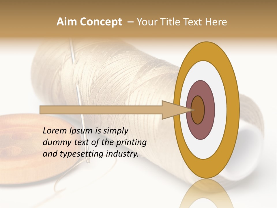 Needle Thread And Button PowerPoint Template