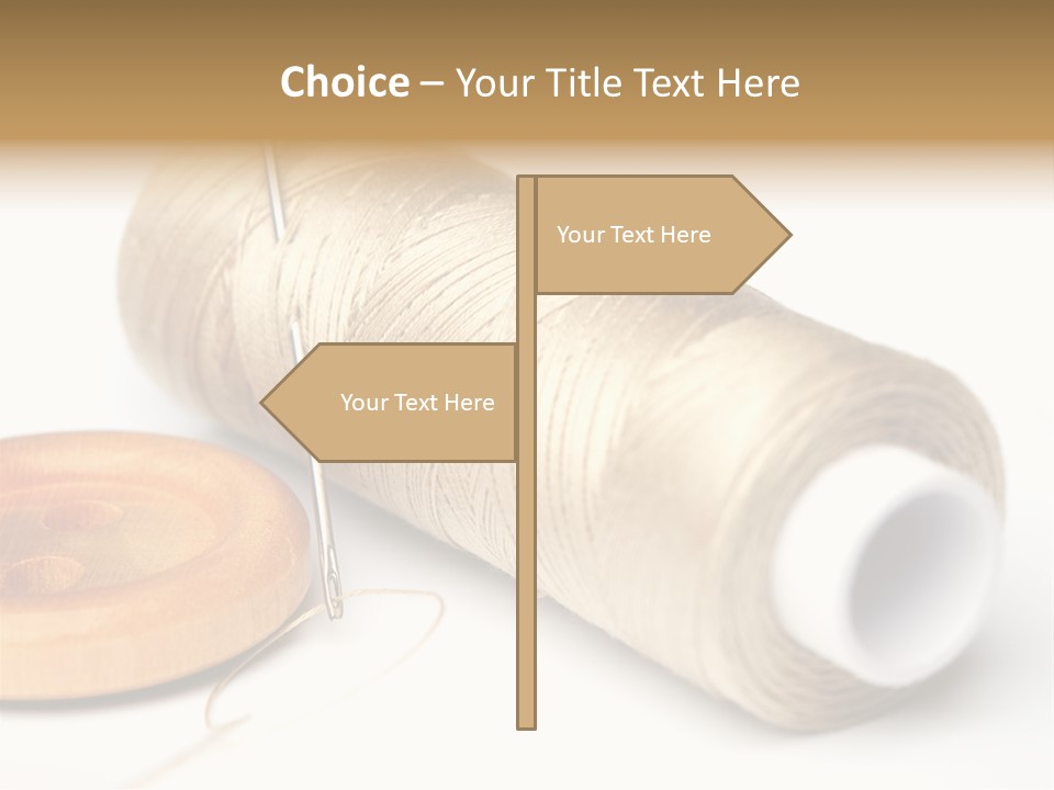 Needle Thread And Button PowerPoint Template