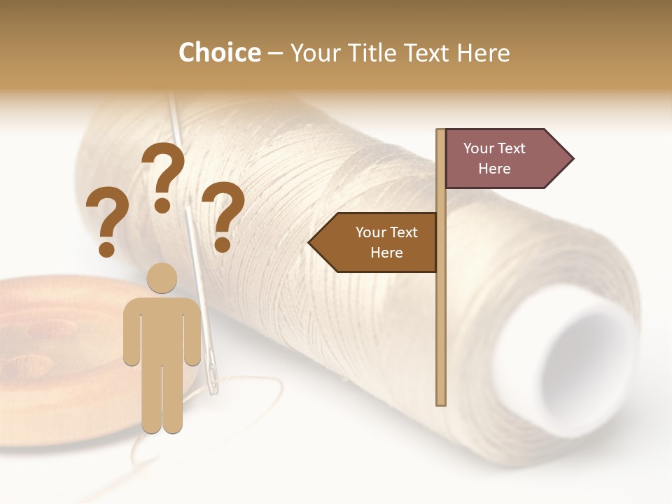 Needle Thread And Button PowerPoint Template