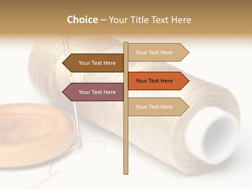 Needle Thread And Button PowerPoint Template