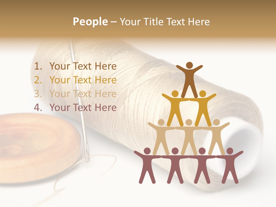 Needle Thread And Button PowerPoint Template