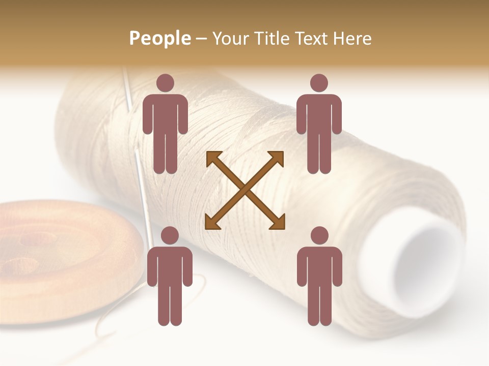 Needle Thread And Button PowerPoint Template