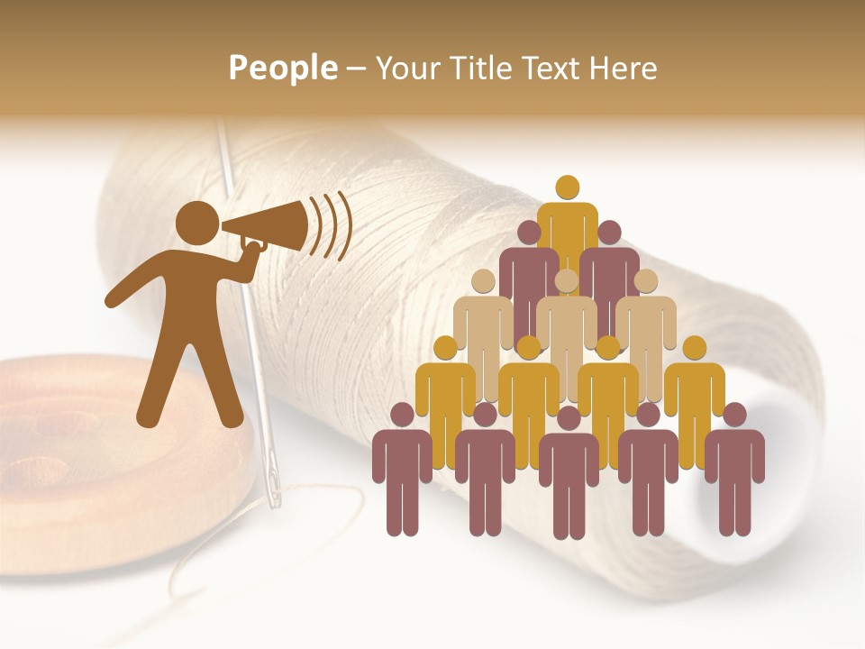 Needle Thread And Button PowerPoint Template